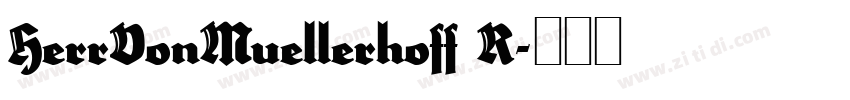 HerrVonMuellerhoff R字体转换
